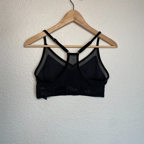 Victoria’s Secret Pink Ultimate Lightly Lined Velvet Sports Bra Size L - Picture 2 of 7
